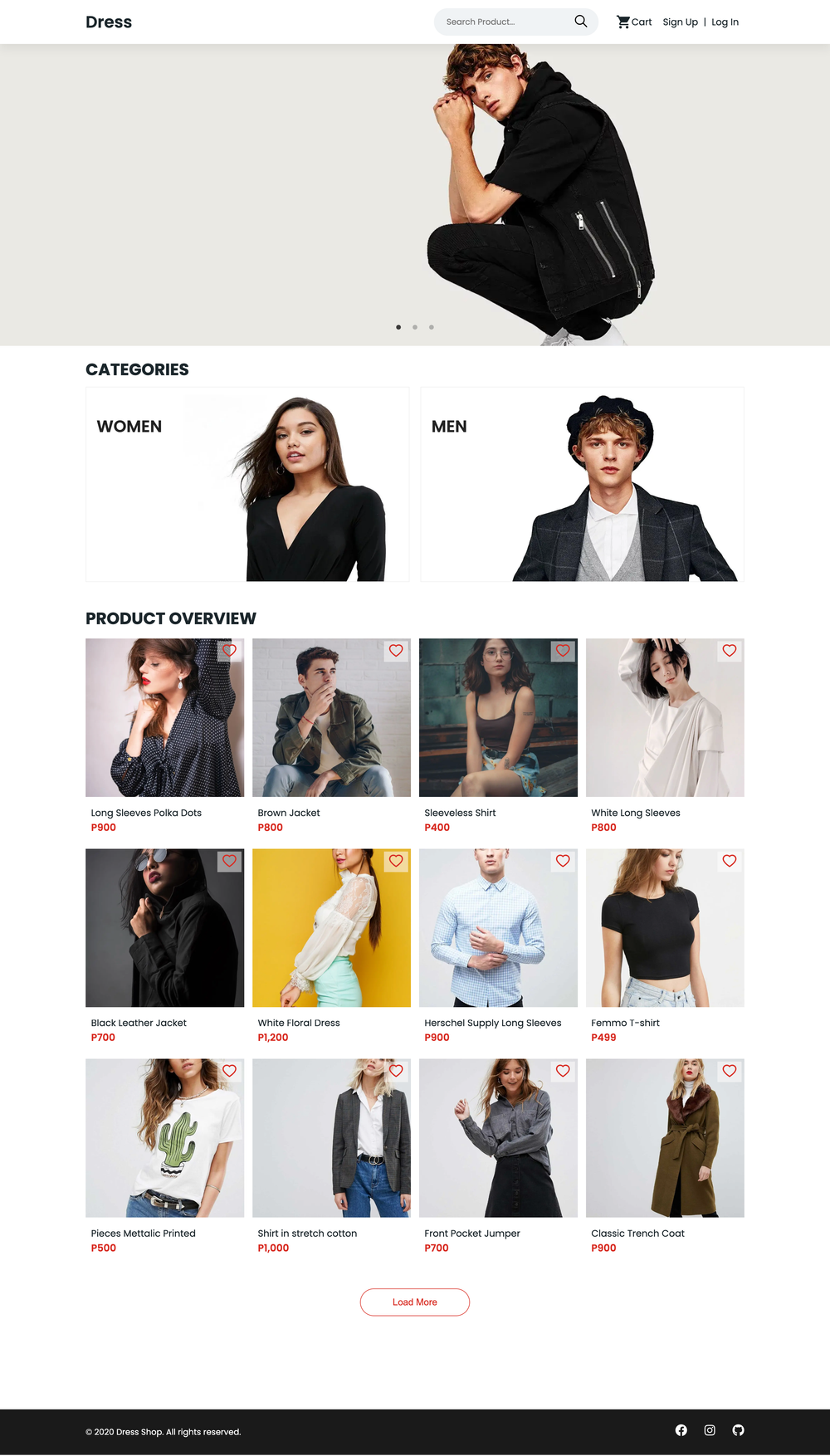 dress-shop screenshot | ATemplate.com