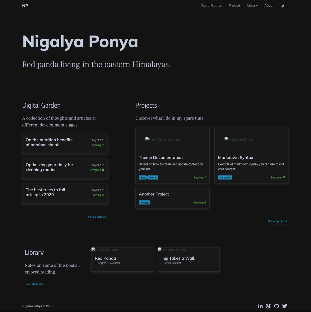 hugo-digital-garden-theme screenshot | ATemplate.com