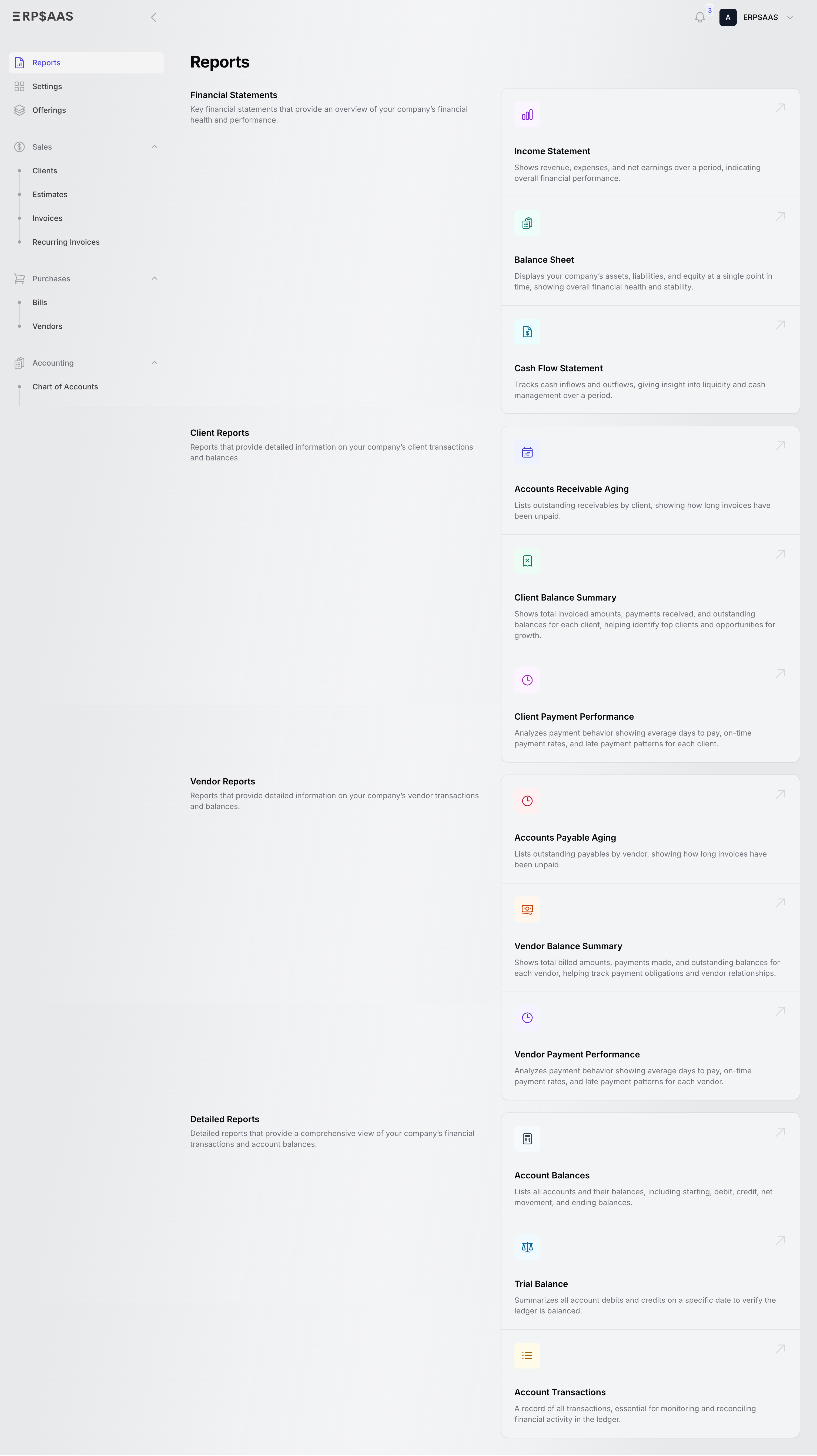 ERPSAAS screenshot | ATemplate.com
