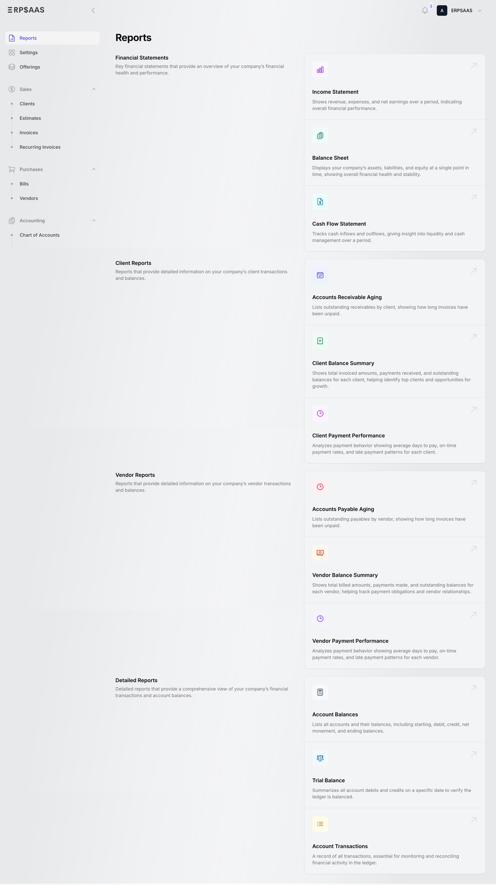 ERPSAAS screenshot | ATemplate.com