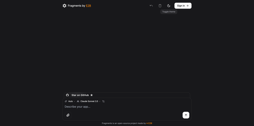 Fragments screenshot | ATemplate.com