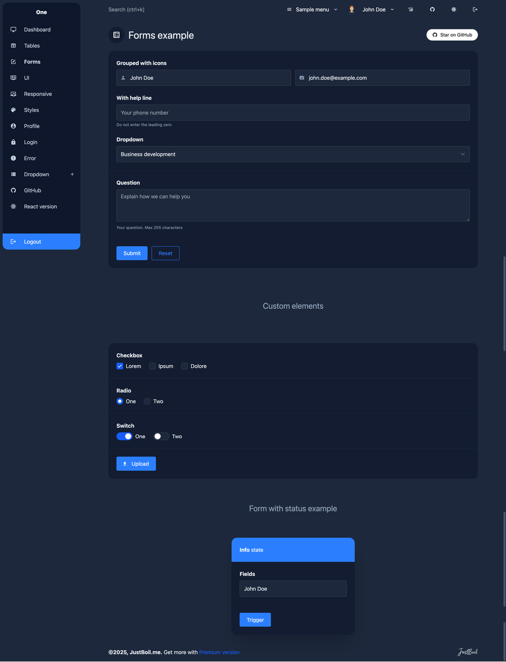 Admin One Vue Tailwind screenshot | ATemplate.com