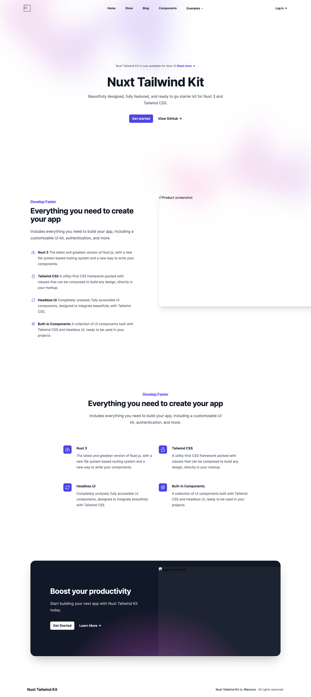 nuxt3-tailwind-kit screenshot | ATemplate.com