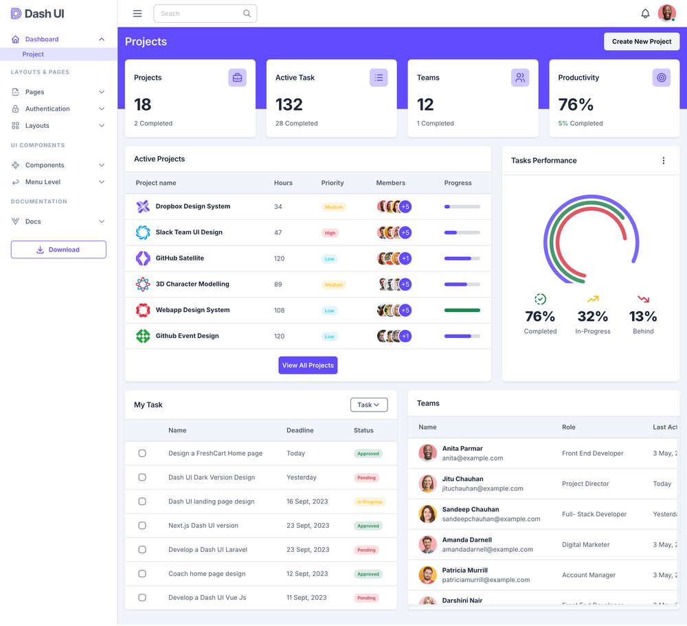 DashUI Nuxt Starter screenshot | ATemplate.com