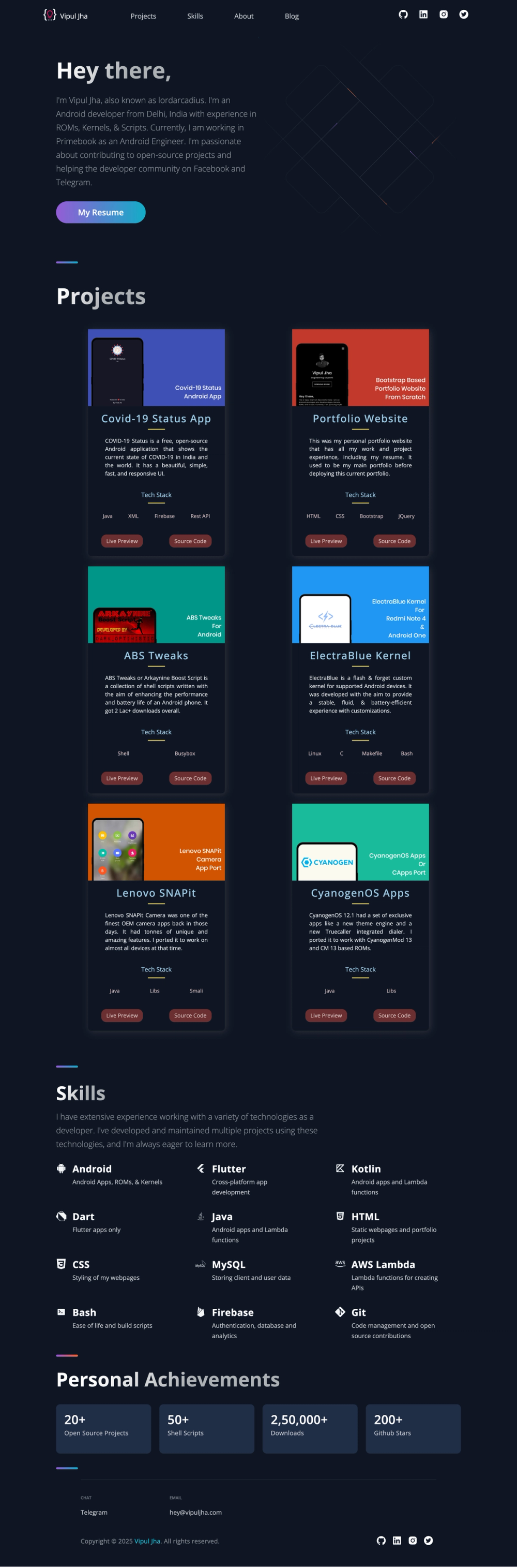 portfolio screenshot | ATemplate.com