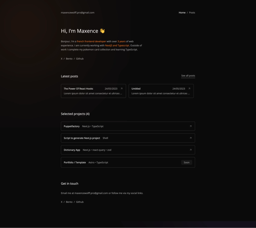 astro-portfolio-template screenshot | ATemplate.com