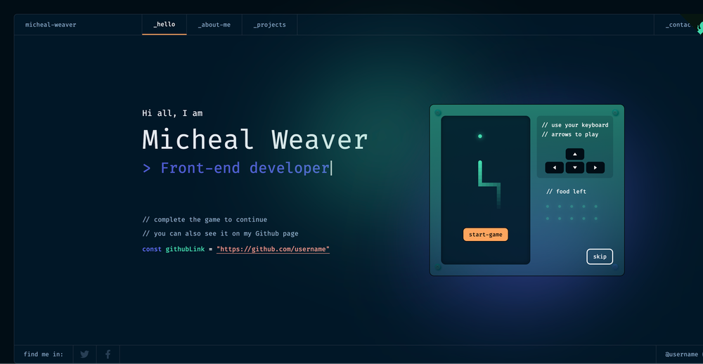 developer-portfolio-v2 screenshot | ATemplate.com