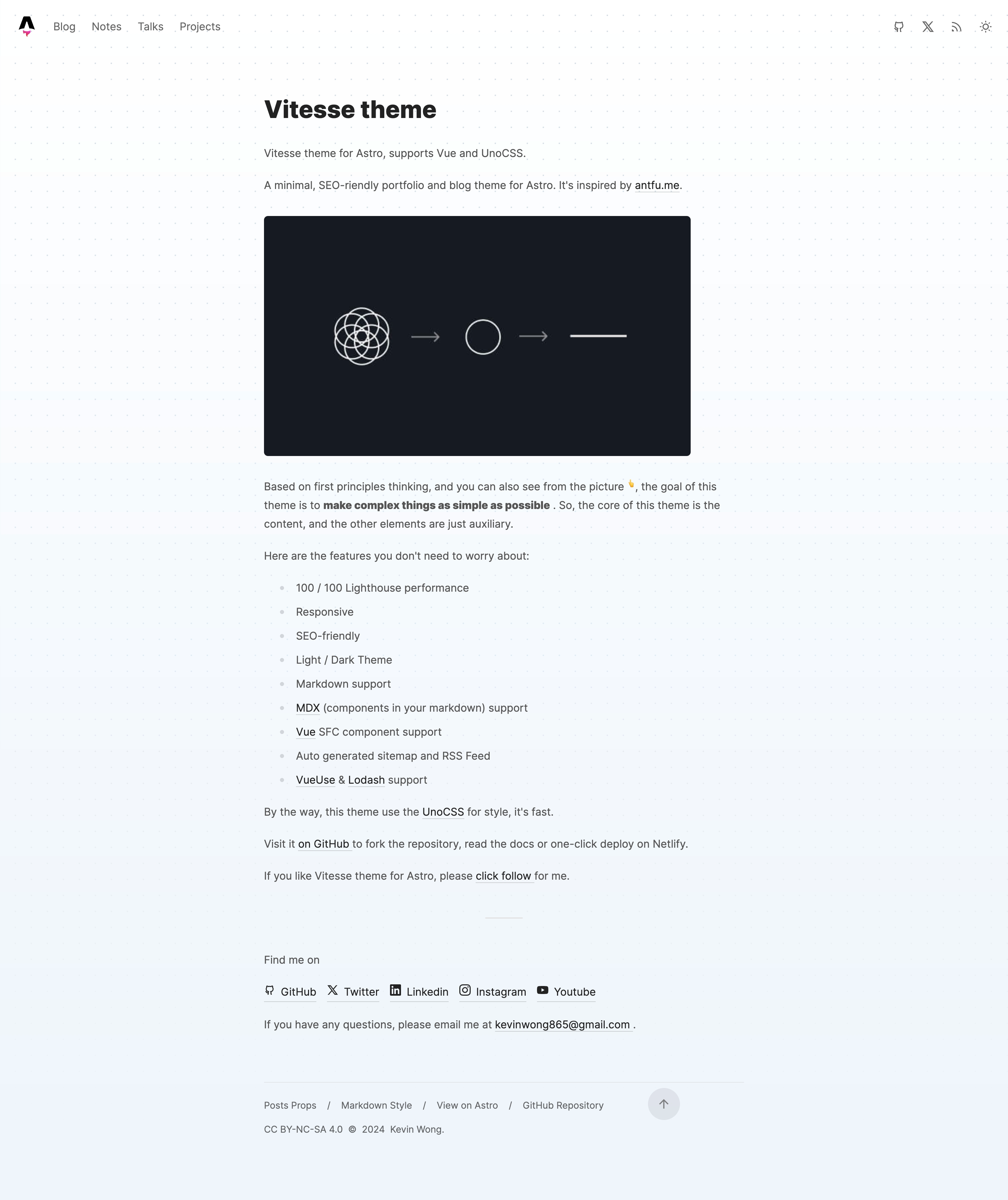 astro-theme-vitesse screenshot | ATemplate.com