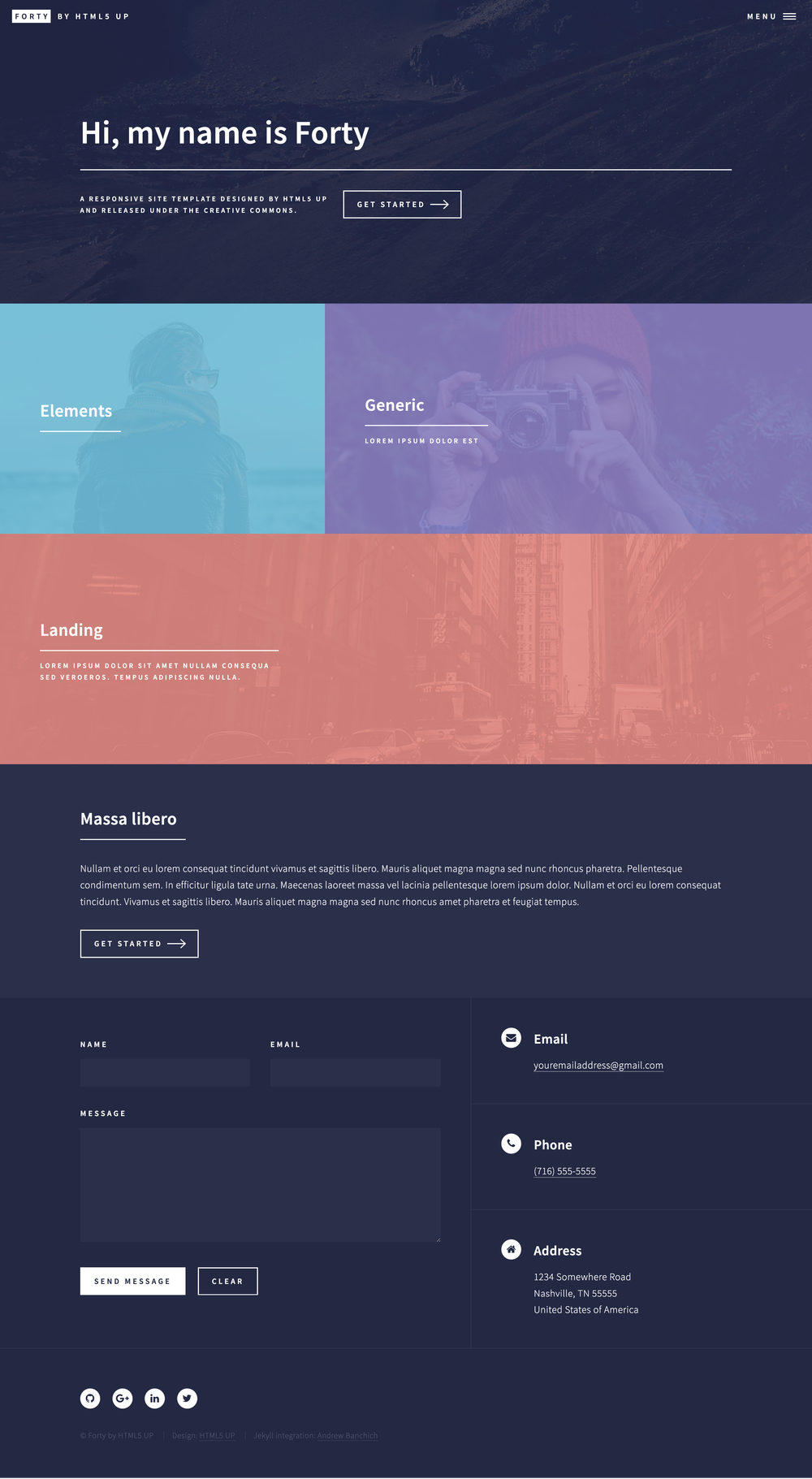 forty-jekyll-theme screenshot | ATemplate.com