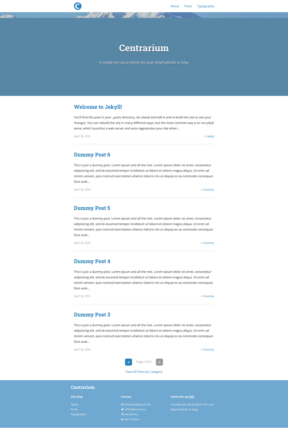 Centrarium screenshot | ATemplate.com
