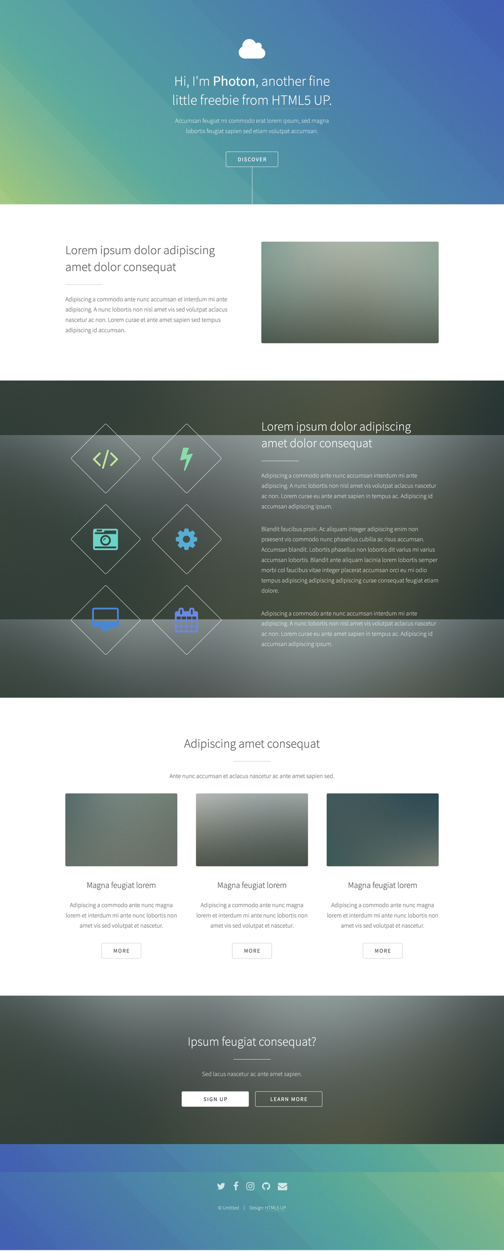 gatsby-starter-photon screenshot | ATemplate.com