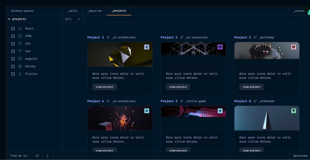 developer-portfolio-v2 screenshot | ATemplate.com