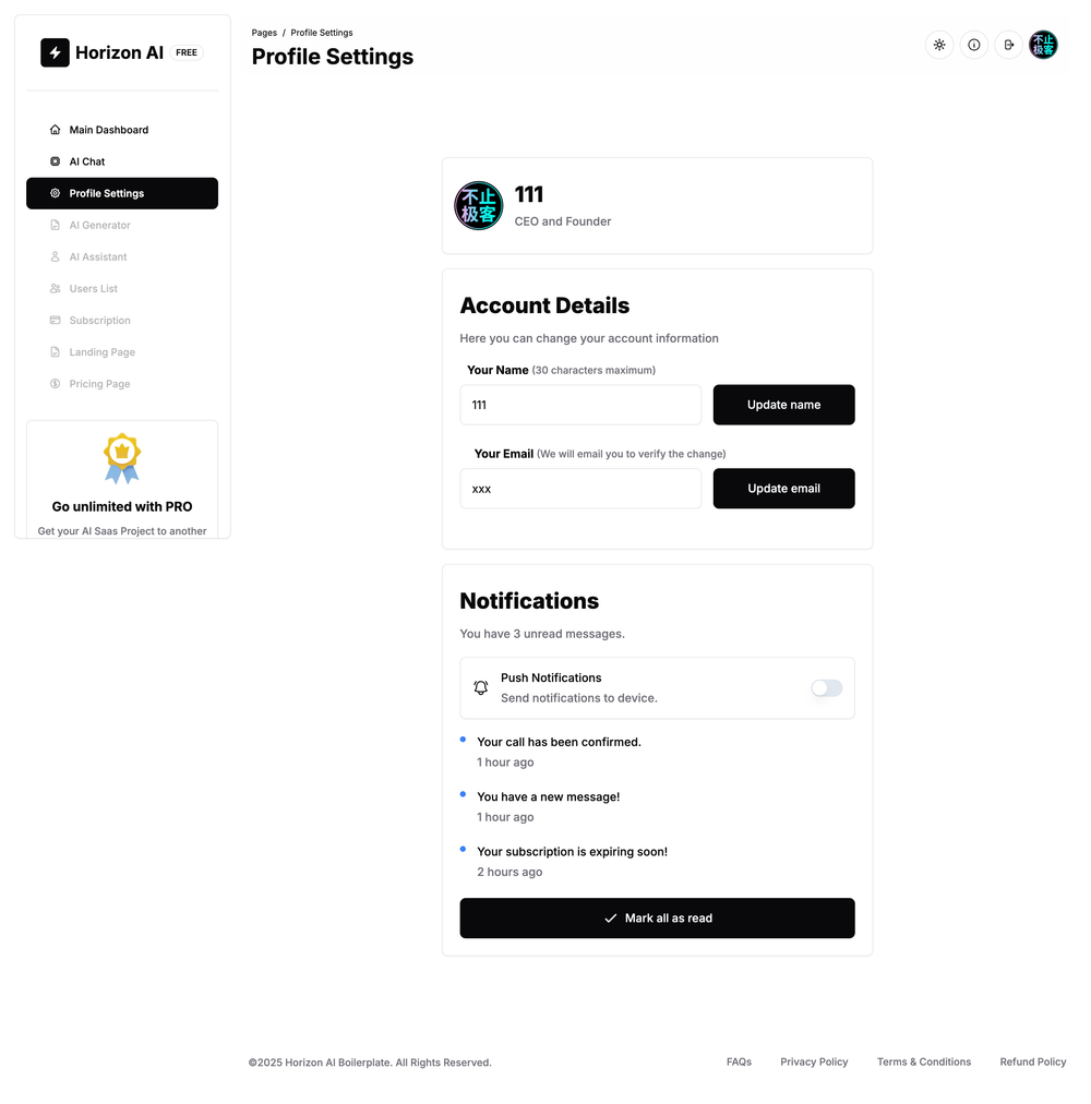 shadcn-nextjs-boilerplate screenshot | ATemplate.com