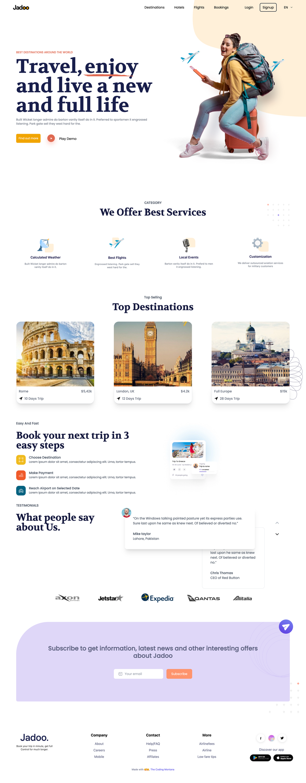 Jadoo screenshot | ATemplate.com