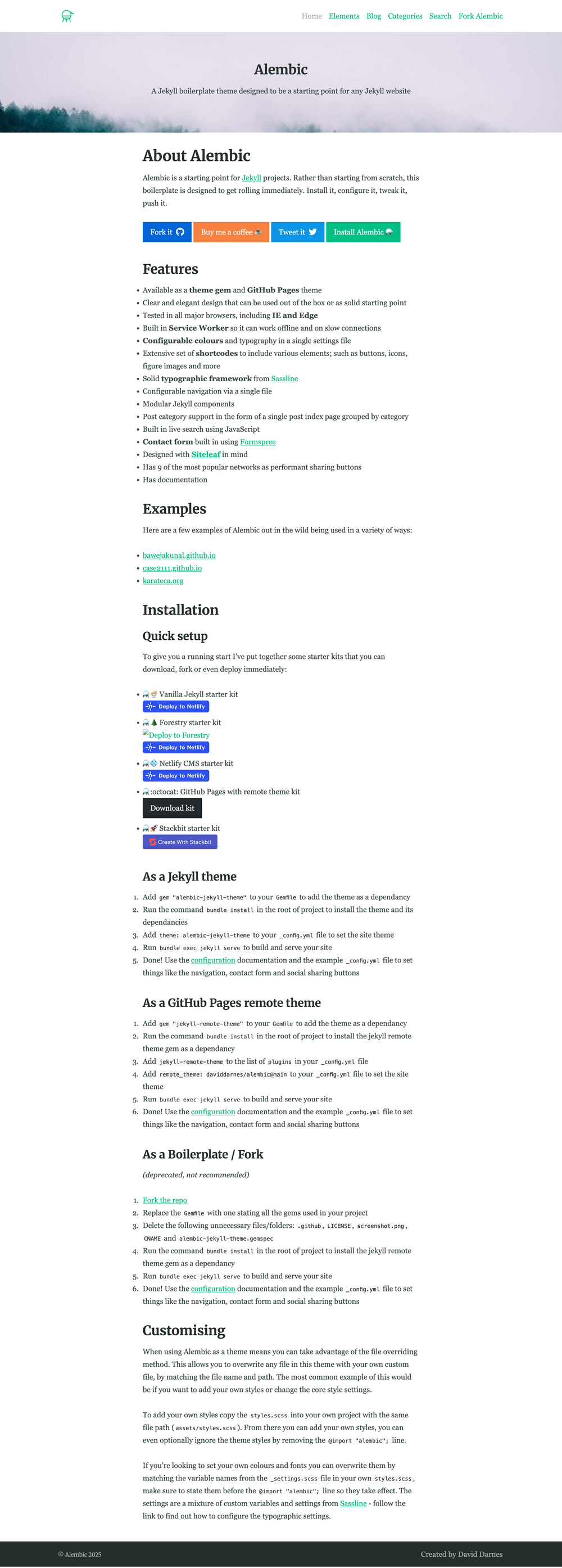 Alembic screenshot | ATemplate.com
