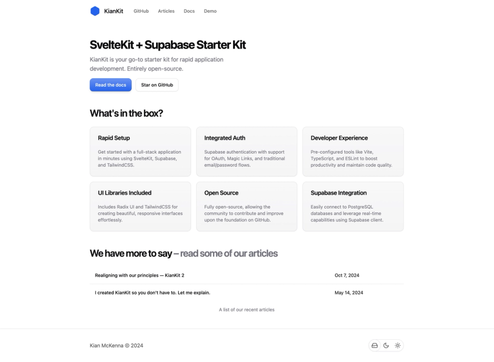 KianKit screenshot | ATemplate.com