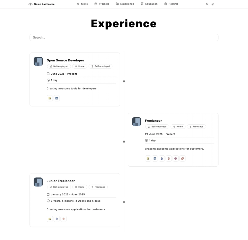 slick-portfolio-svelte screenshot | ATemplate.com
