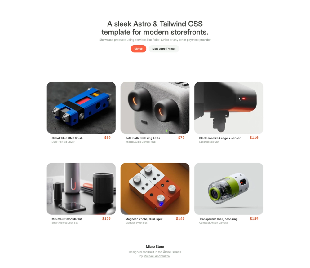 quickstore screenshot | ATemplate.com