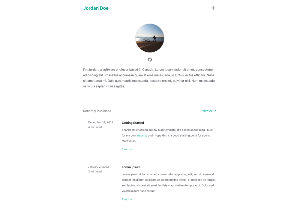 SvelteKit Blog Template screenshot | ATemplate.com