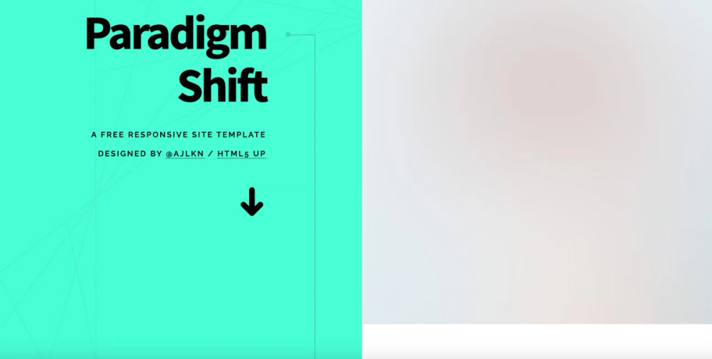 gatsby-starter-paradigm-shift screenshot | ATemplate.com