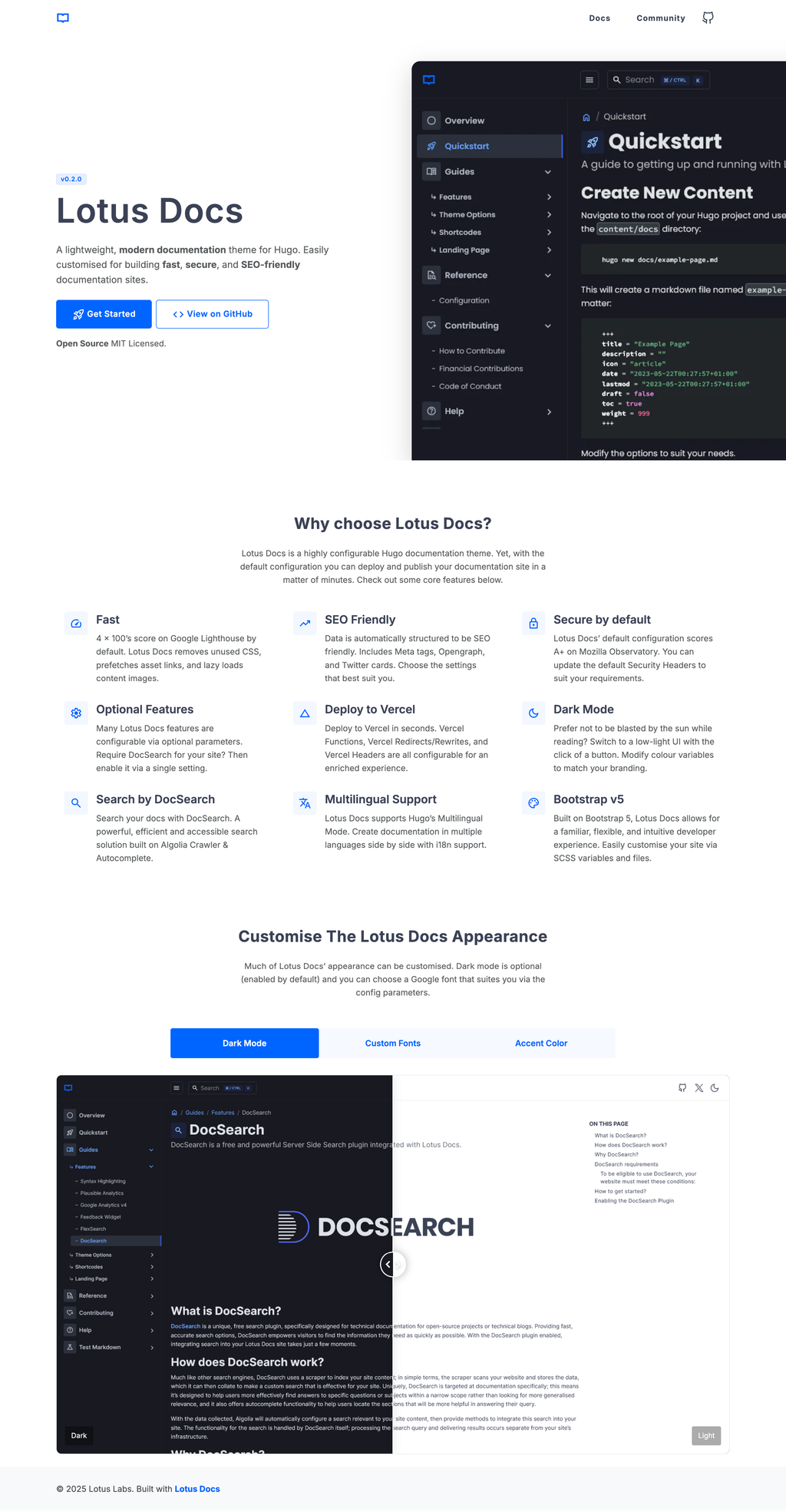 Lotus Docs screenshot | ATemplate.com