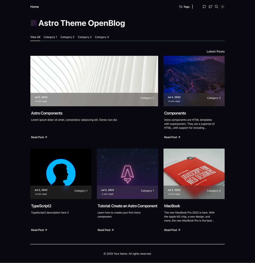 blog-template screenshot | ATemplate.com