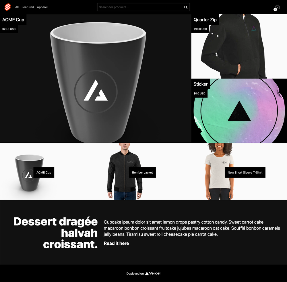 SvelteKit Commerce screenshot | ATemplate.com