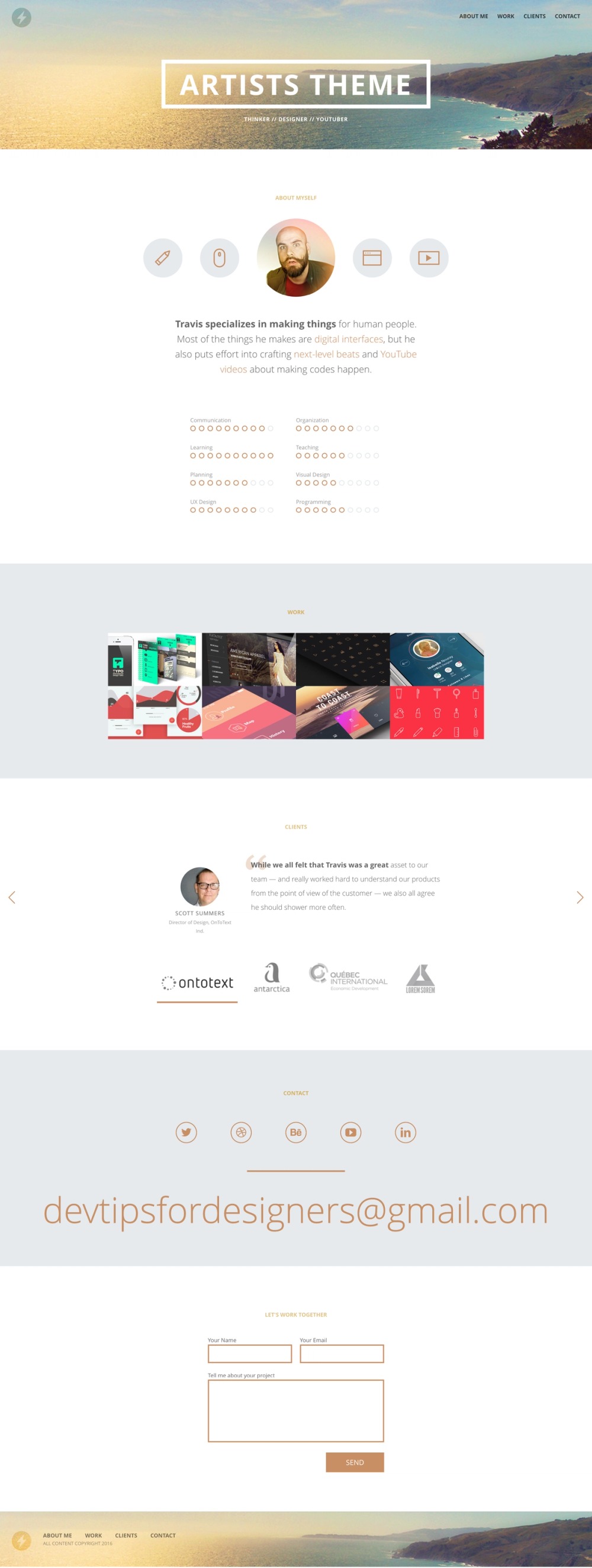 Artists-Theme screenshot | ATemplate.com