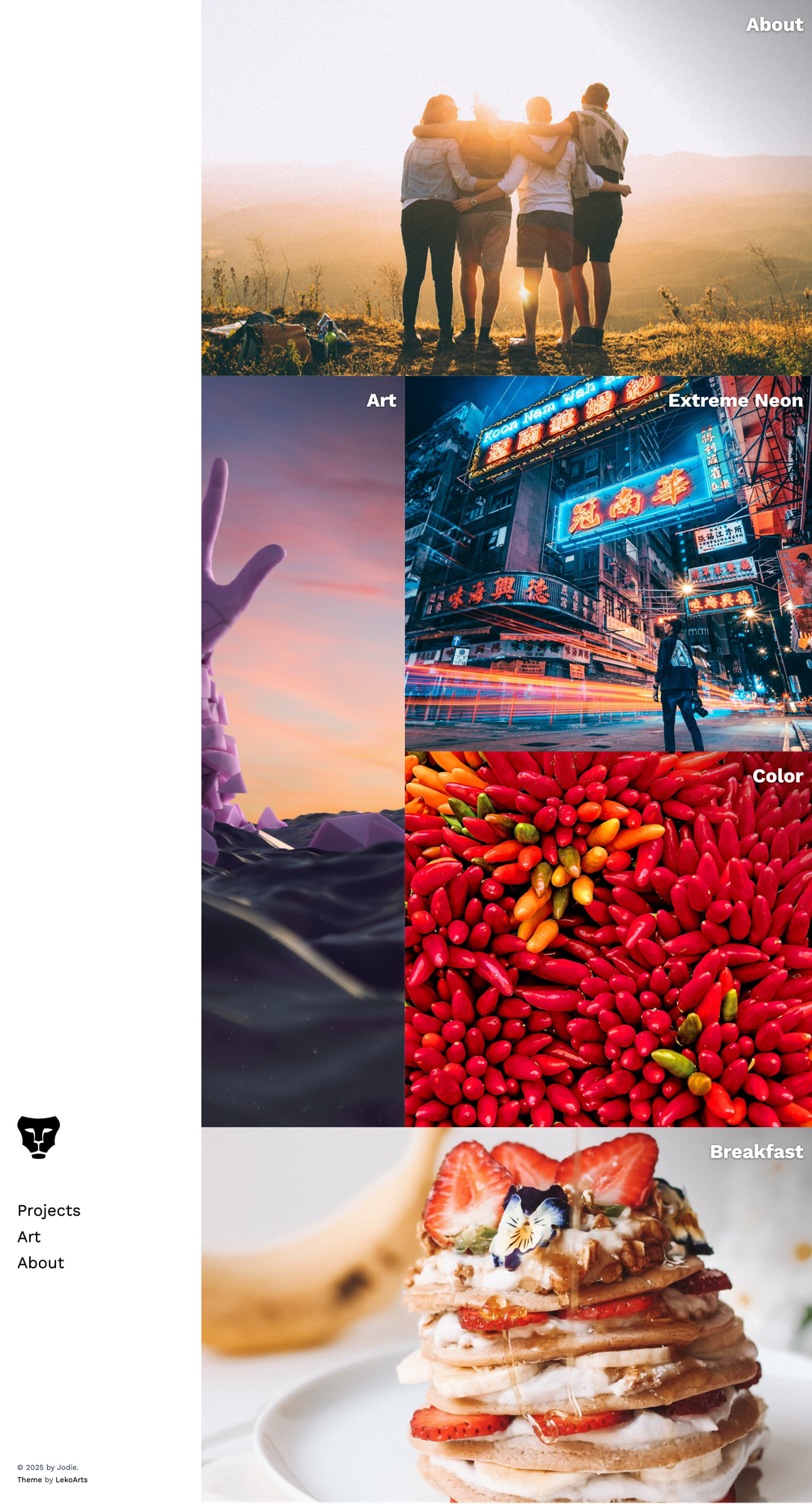 gatsby-starter-portfolio-jodie screenshot | ATemplate.com