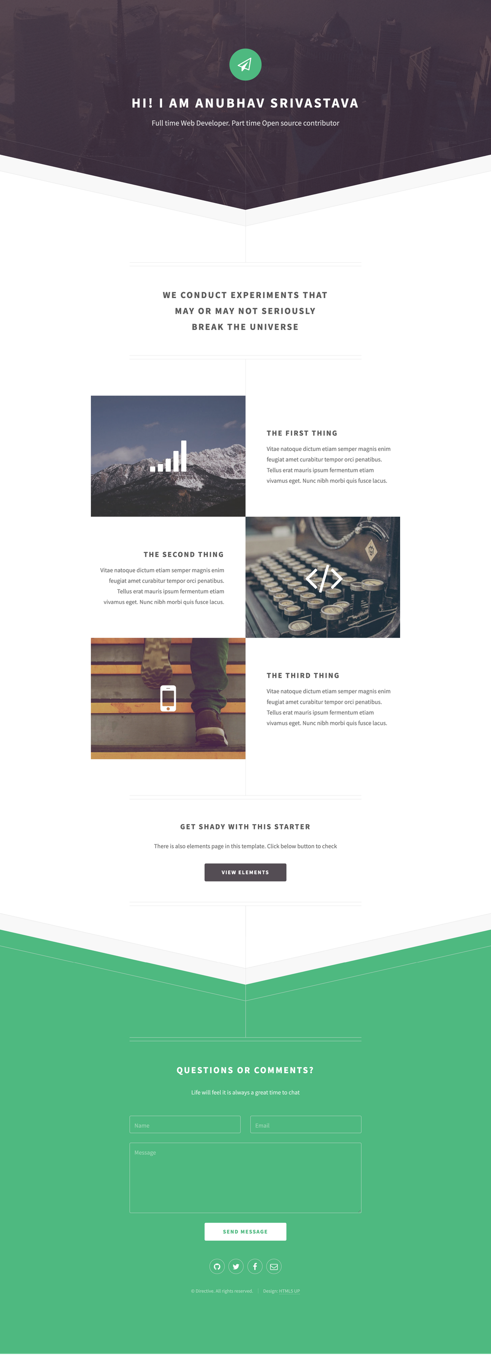 gatsby-starter-directive screenshot | ATemplate.com