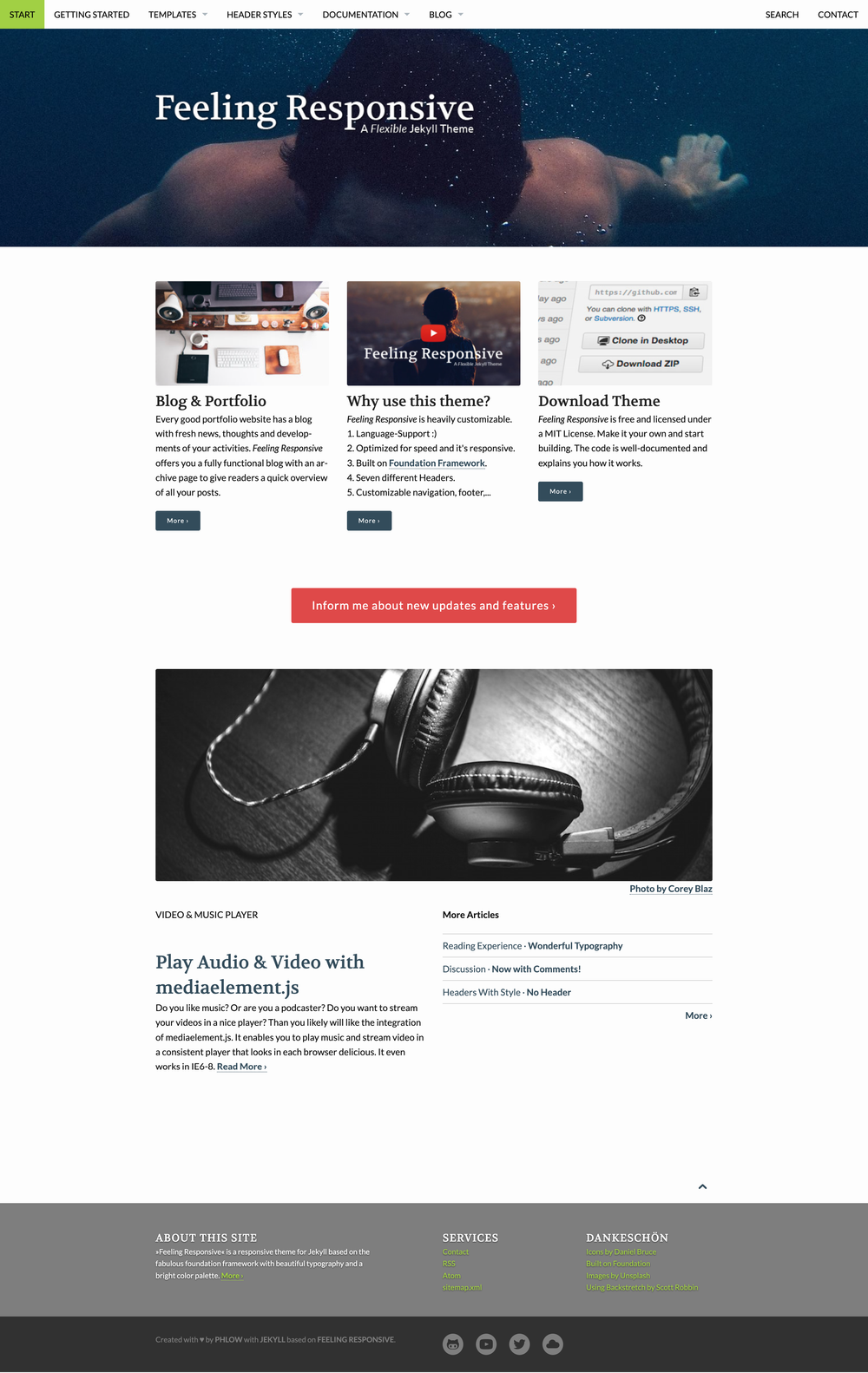 Feeling Responsive screenshot | ATemplate.com