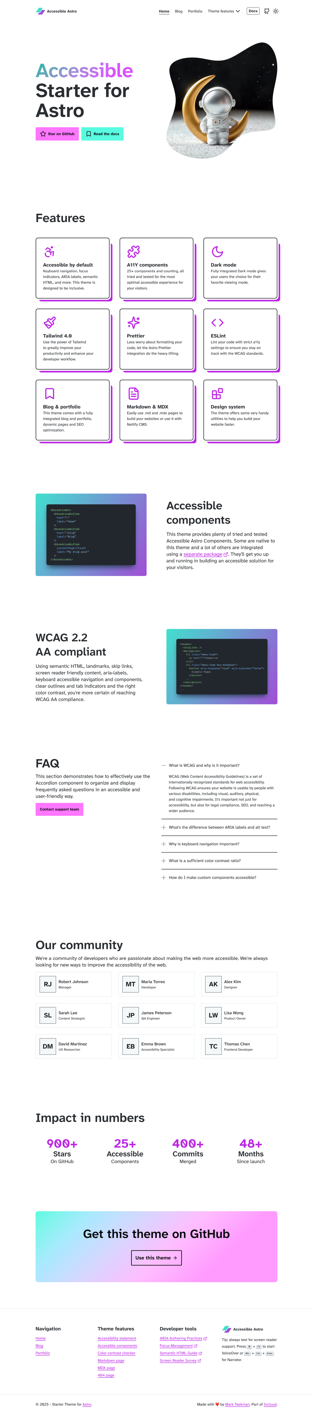 accessible-astro-starter screenshot | ATemplate.com