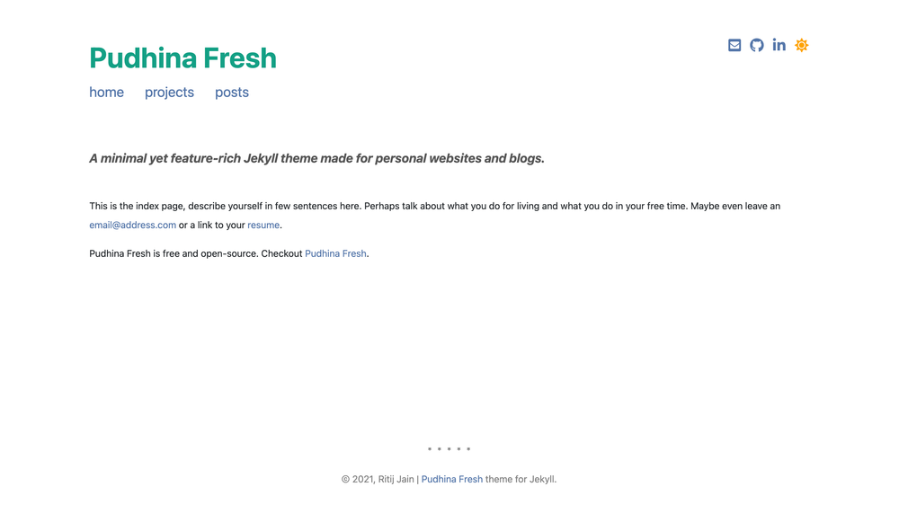 Pudhina Fresh screenshot | ATemplate.com