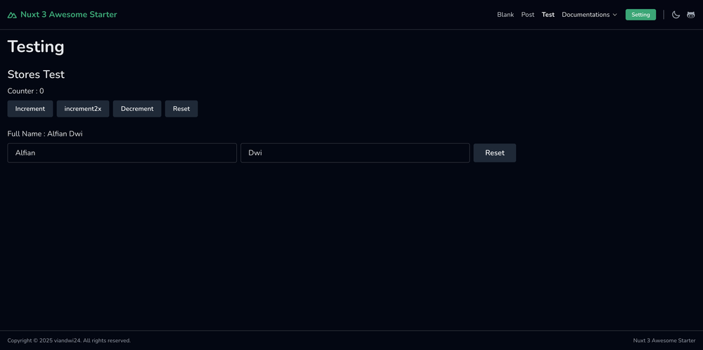 Nuxt3 Awesome Starter screenshot | ATemplate.com