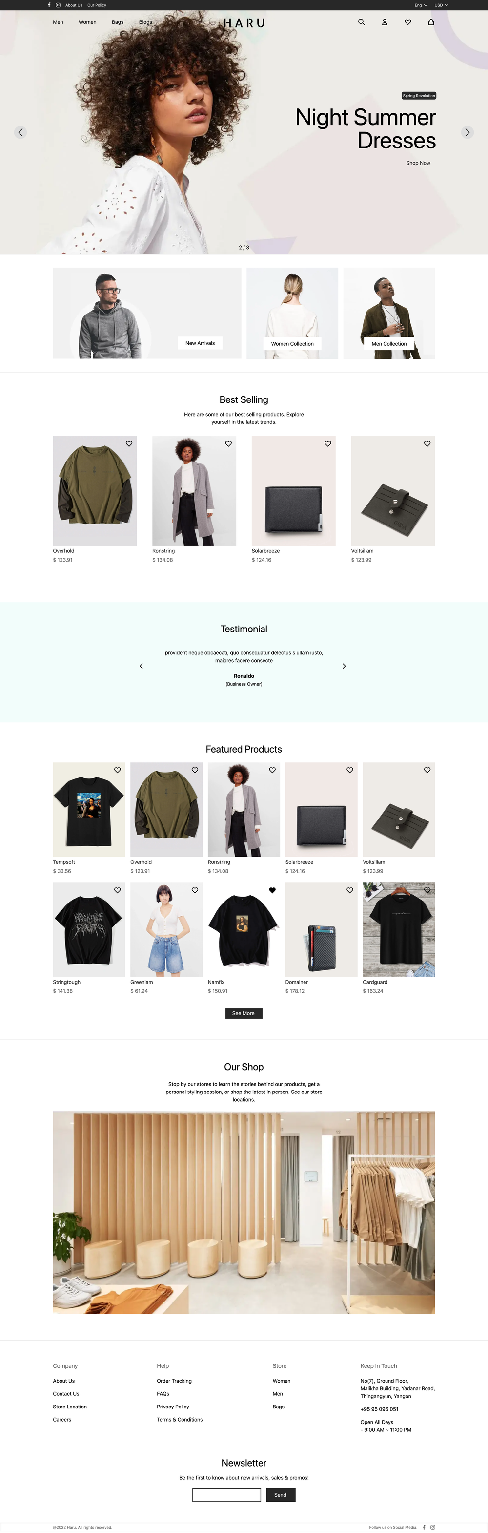 haru-fashion screenshot | ATemplate.com