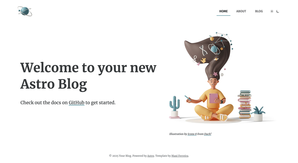 astro-blog-template screenshot | ATemplate.com