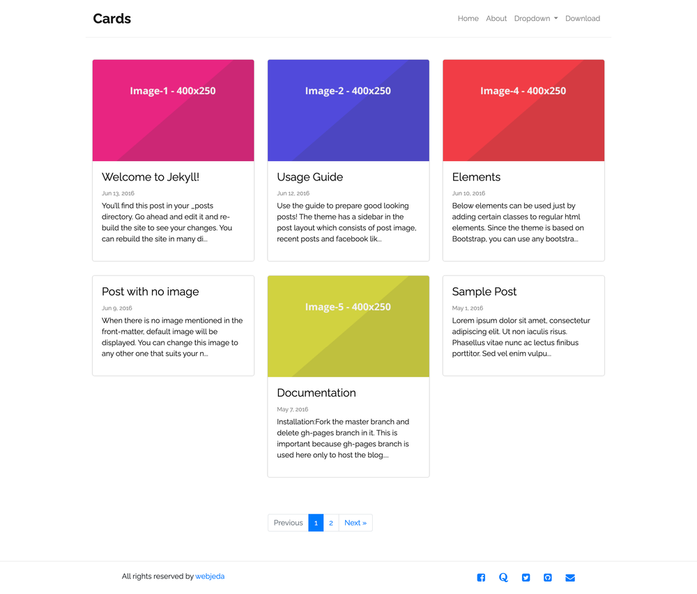 cards screenshot | ATemplate.com