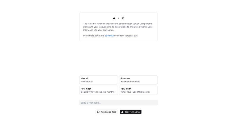 Generative UI Chatbot screenshot | ATemplate.com