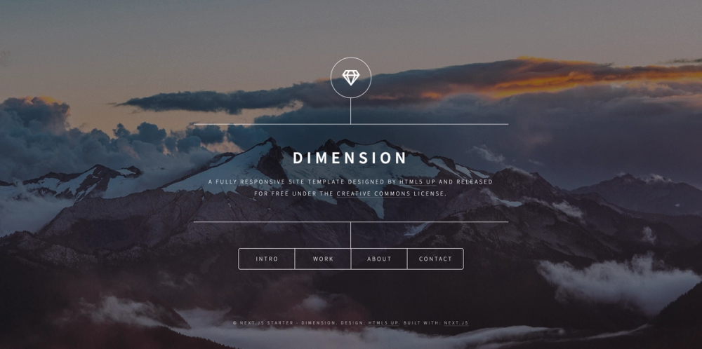 nextjs-starter-dimension screenshot | ATemplate.com