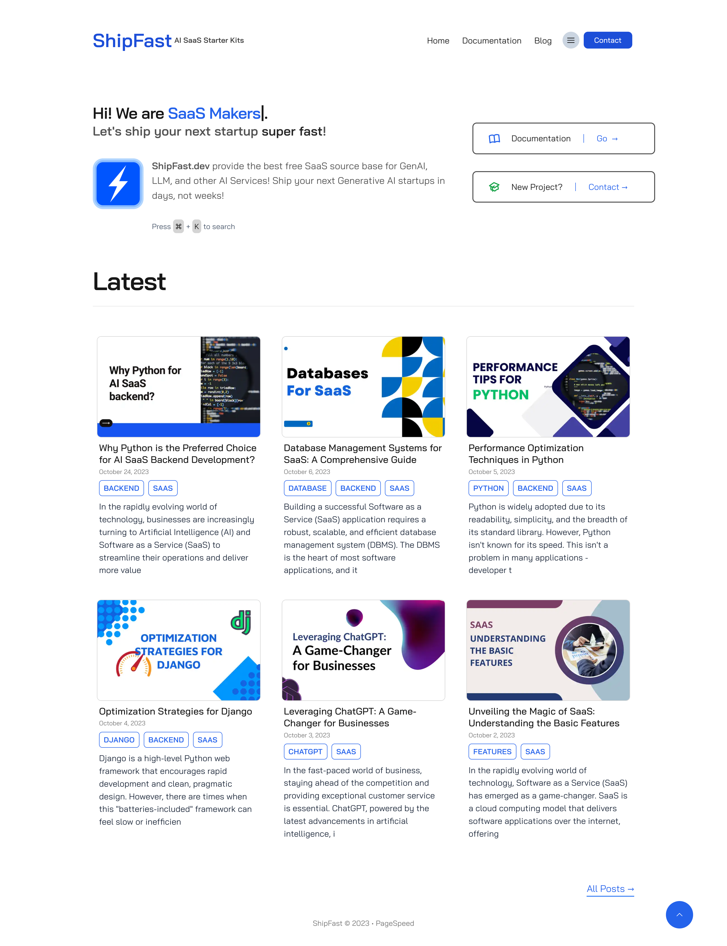 ShipFast screenshot | ATemplate.com