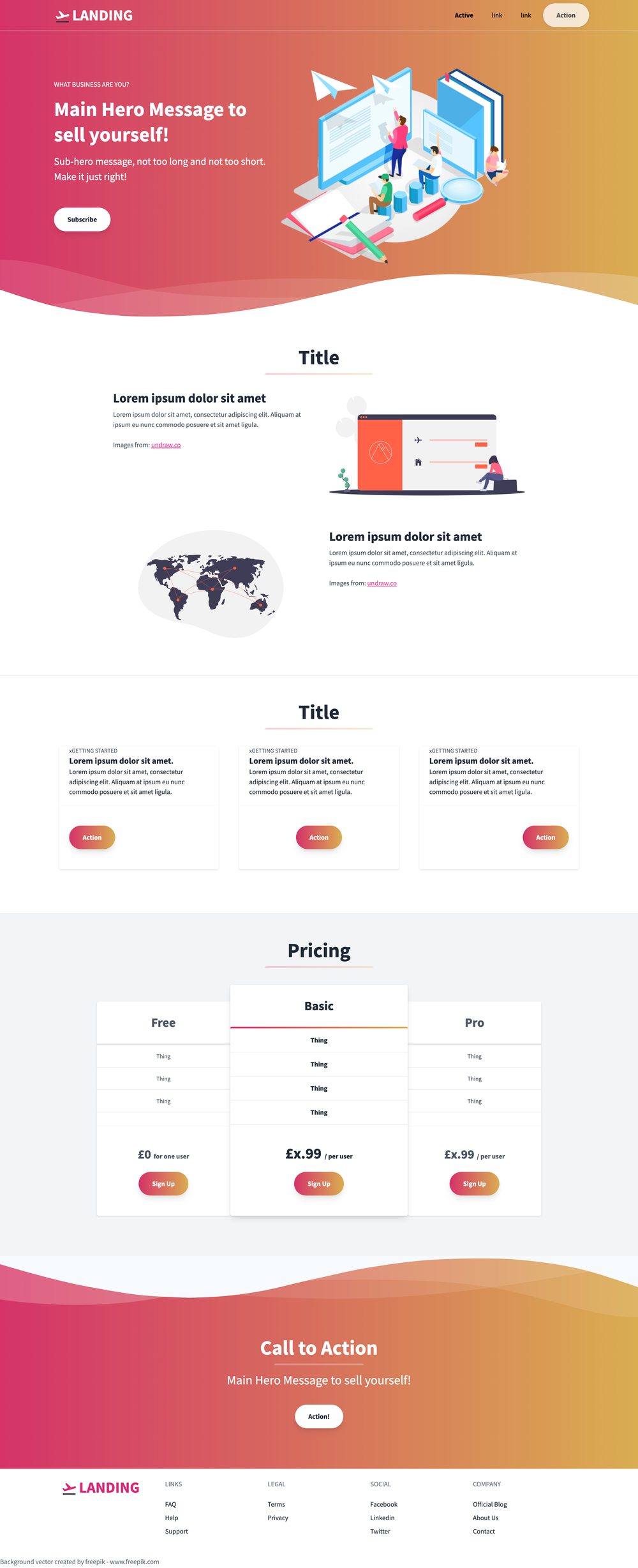 Landing-Page screenshot | ATemplate.com