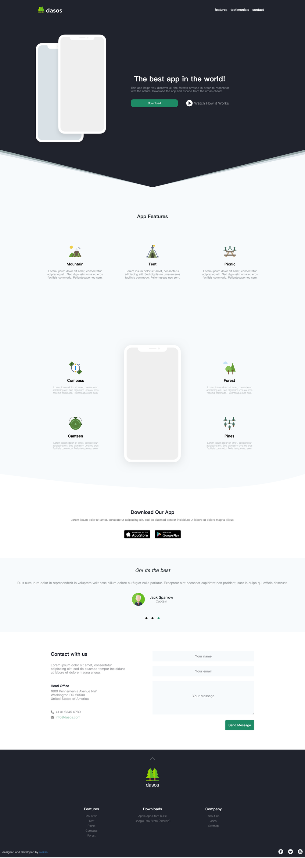 Dasos screenshot | ATemplate.com