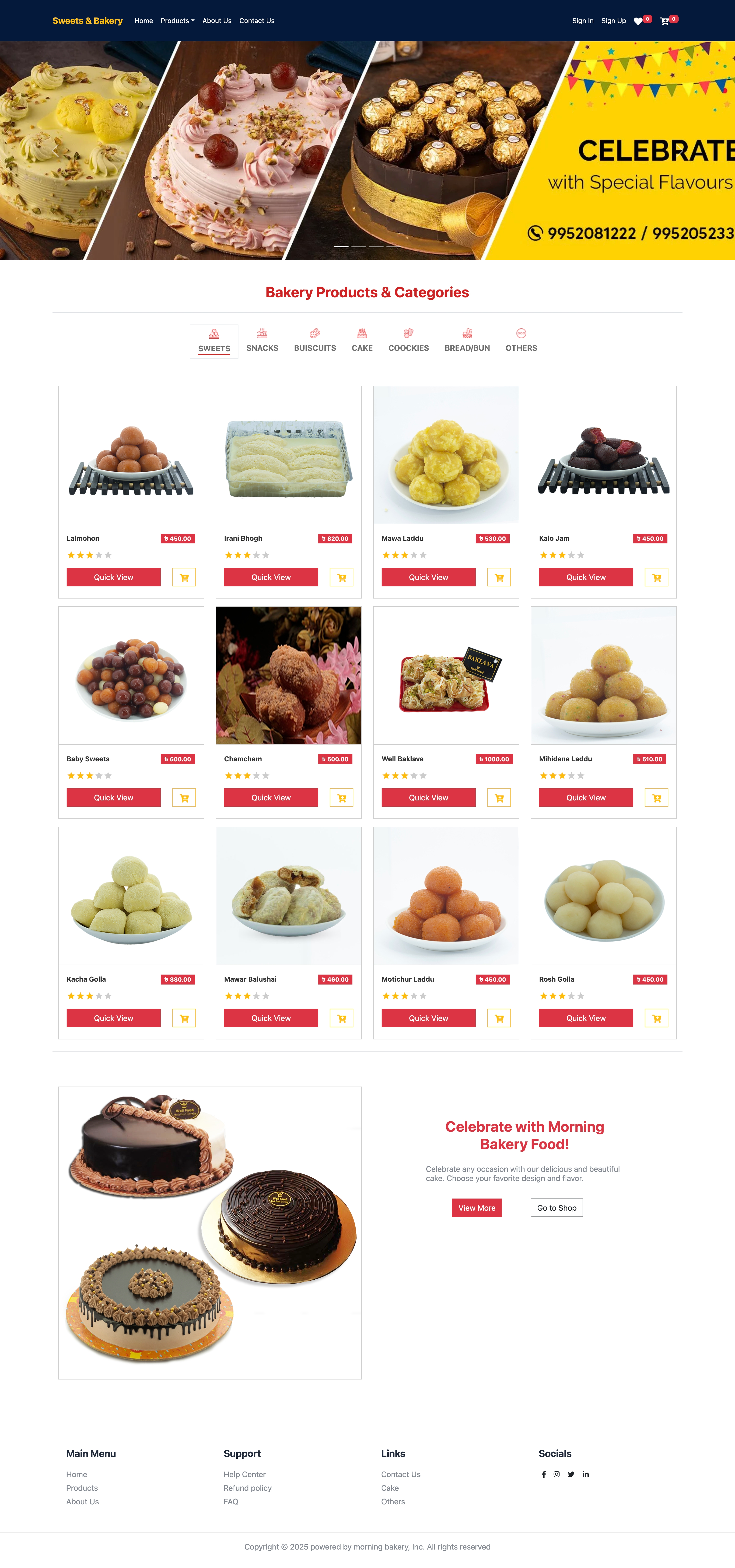 Morning Bakery screenshot | ATemplate.com
