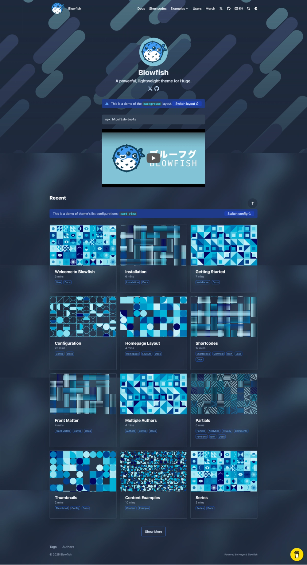 Blowfish screenshot | ATemplate.com