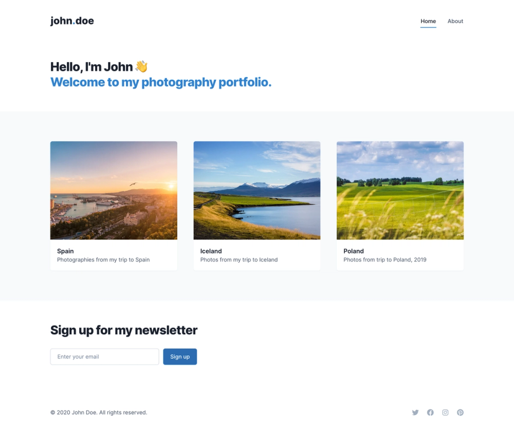 gatsby-contentful-portfolio screenshot | ATemplate.com