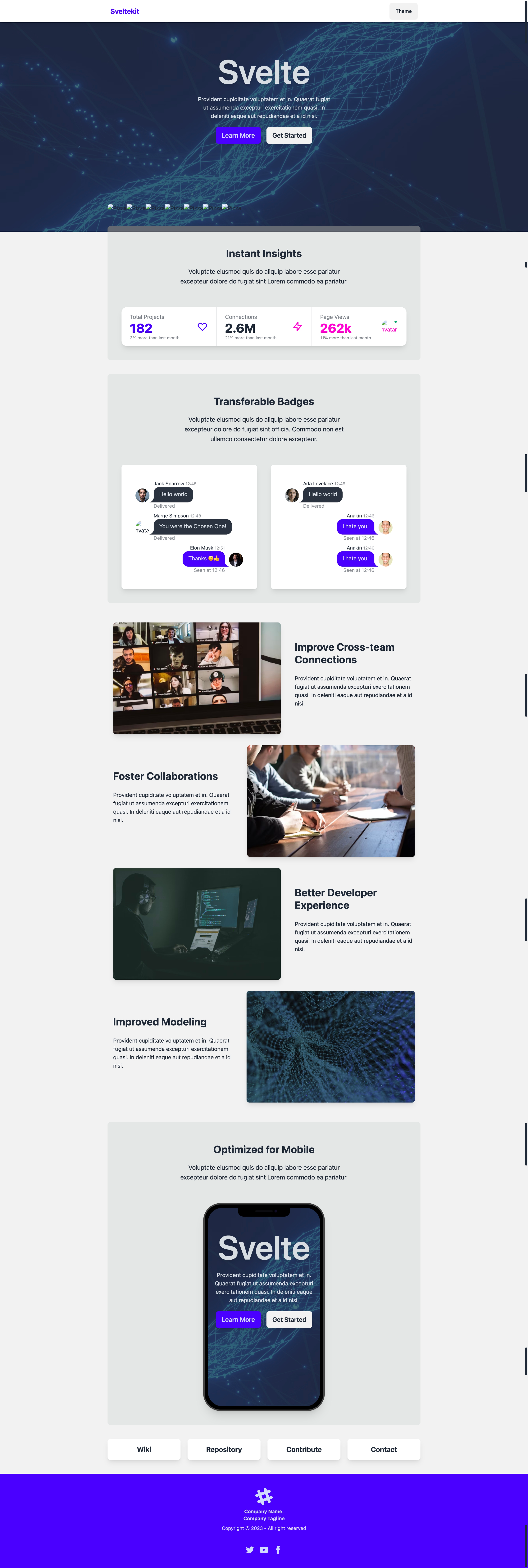 sveltekit-landing-daisy screenshot | ATemplate.com