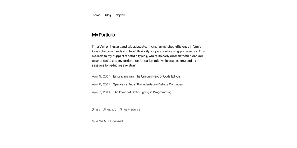 Next.js Portfolio with Blog screenshot | ATemplate.com