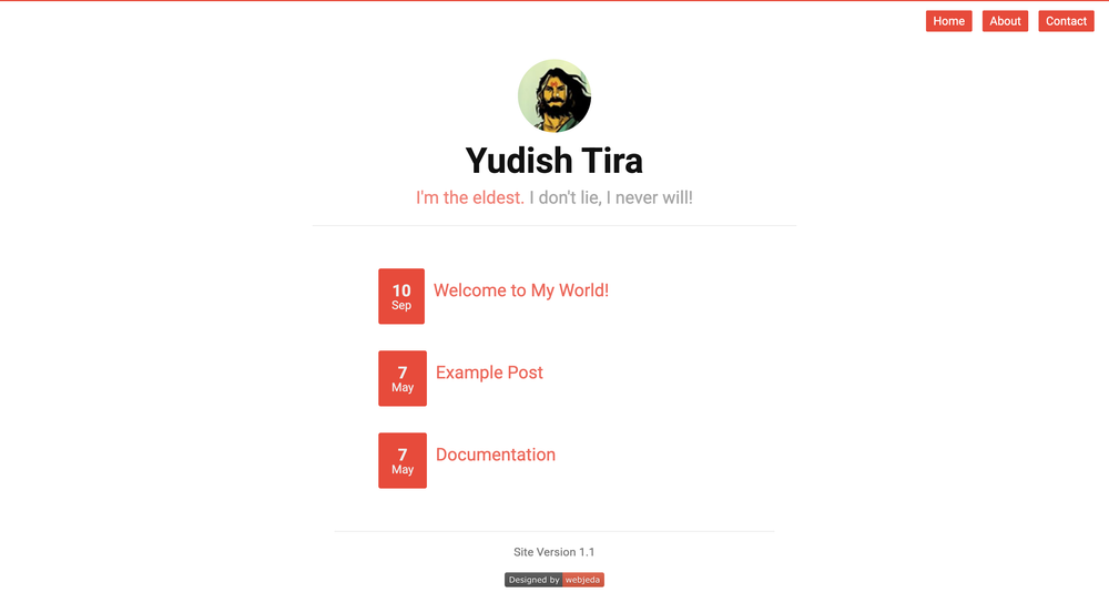 yudish screenshot | ATemplate.com