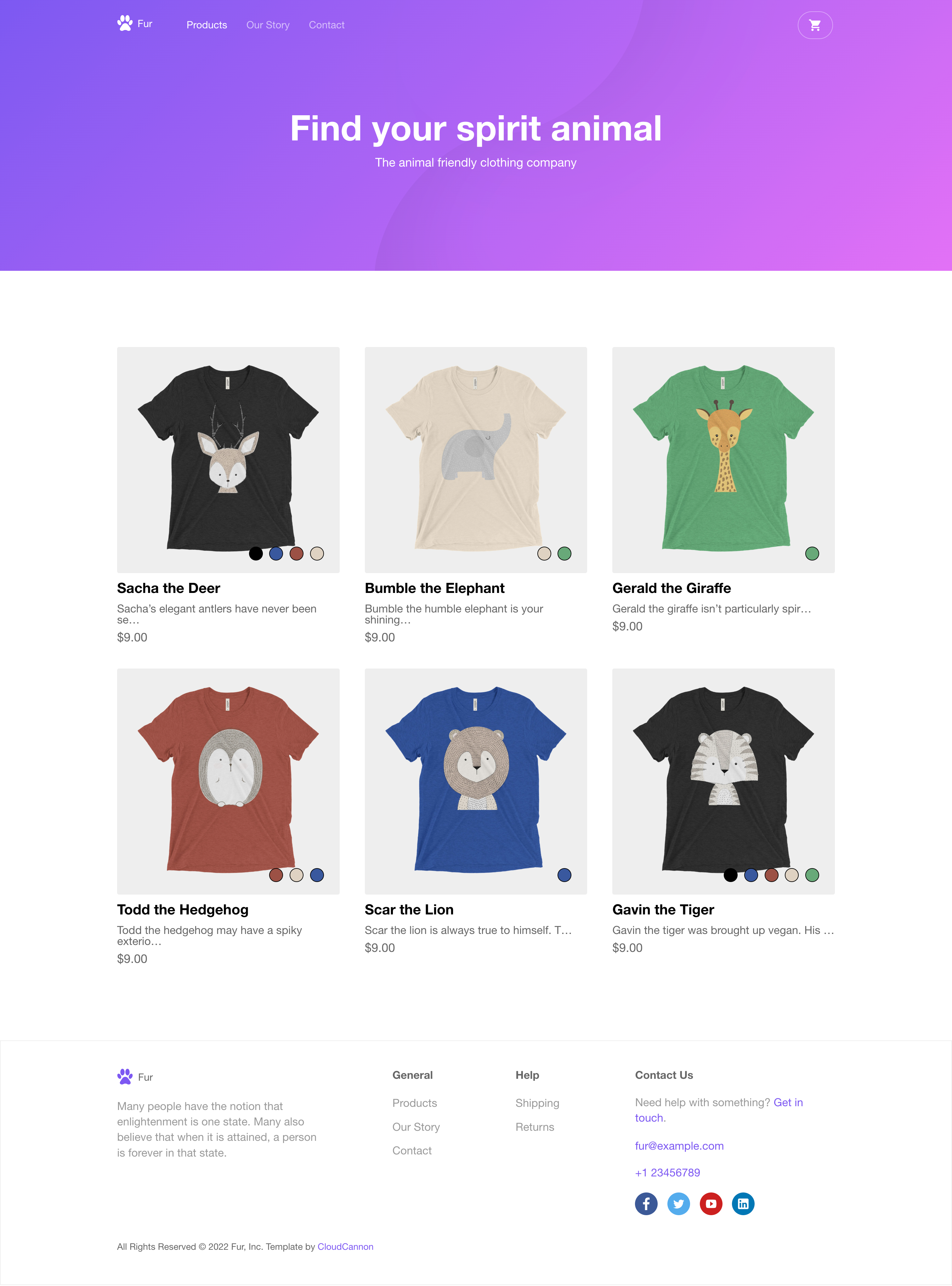 Fur screenshot | ATemplate.com
