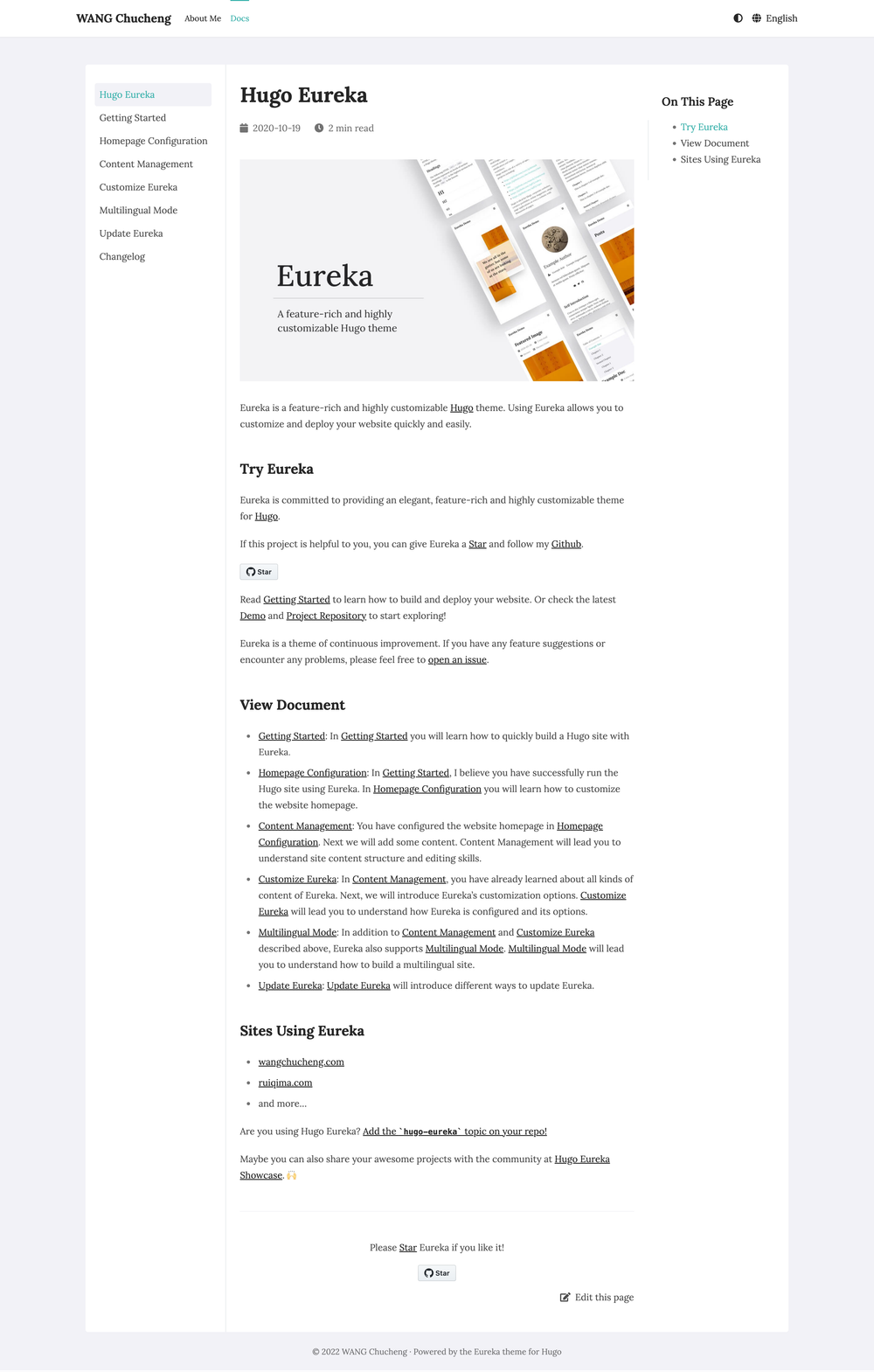 Hugo Eureka screenshot | ATemplate.com